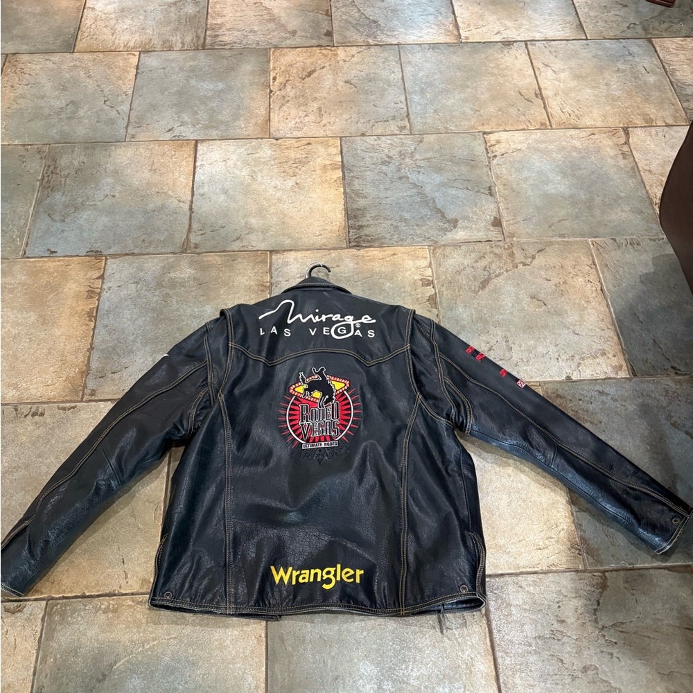 NFR Rodeo Vegas Wrangler Black Bomber Jacket